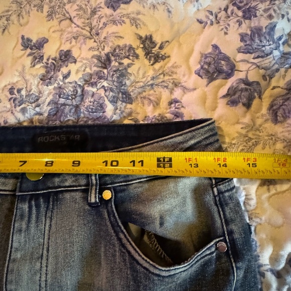 Women's Straight Leg Cargo  super stacked Jeans - Distressed Blue - Picture 3 of 6